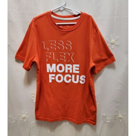 XERSION KIDS LARGE  14-16 ORANGE SHIRT QUICK DRI TEAM QUOTE ATHLETIC BRIGHT TEE - Picture 1 of 9